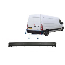 Задній бампер Рено Майстер 3 - Renault Master 3 2010- (з отворами для датчиків парковки)