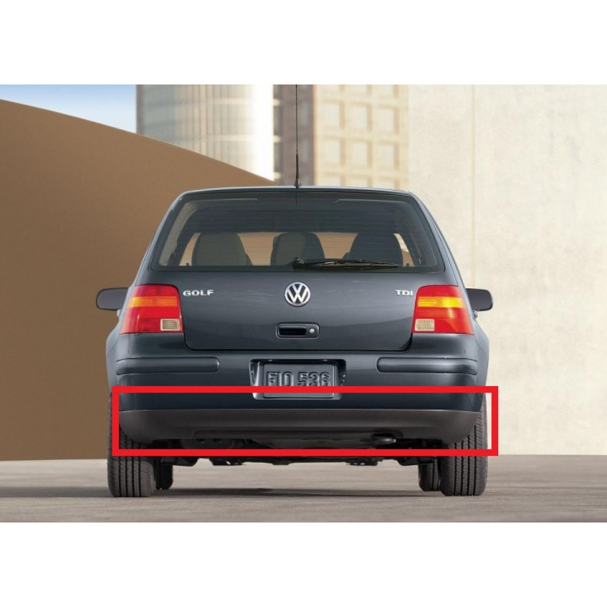 Спойлер-губа заднього бампера Фольксваген Гольф 4 - Volkswagen Golf 4 - 1998 -