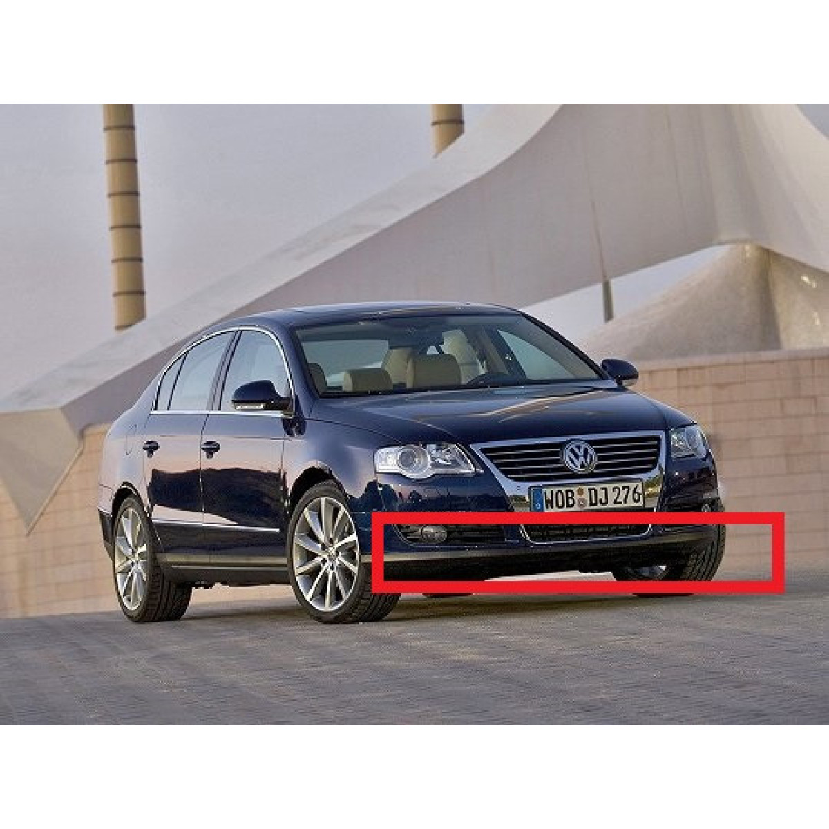 Спойлер-губа переднього бампера Фольксваген Пассат Б6 - Volkswagen Passat B6 (2005-2010)