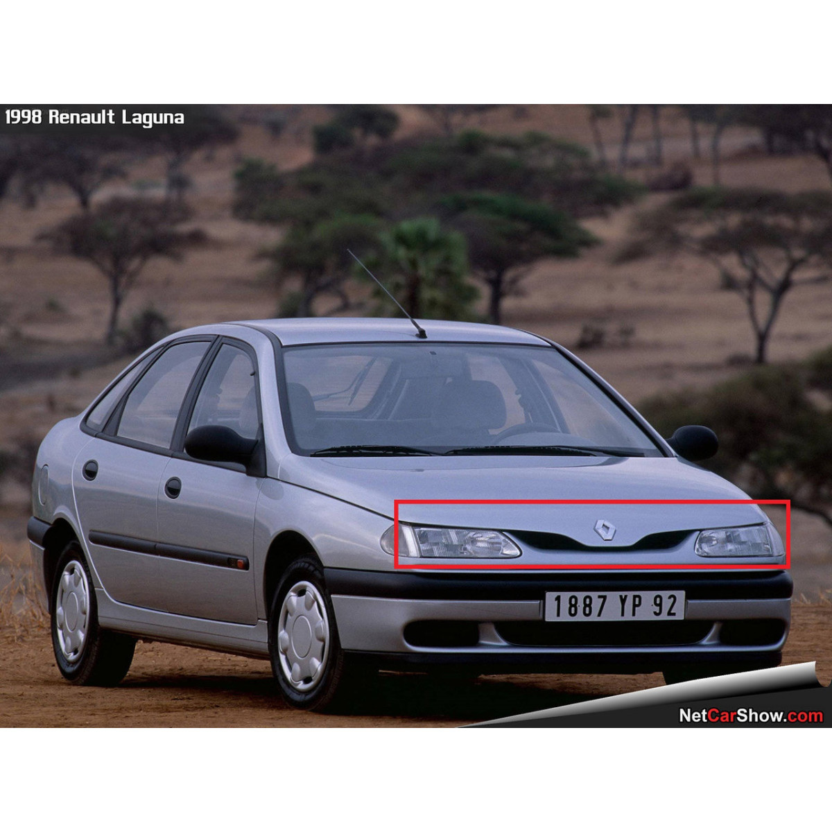 Решітка радіатора внутрішня Рено Лагуна - Renault Laguna 1998-2001