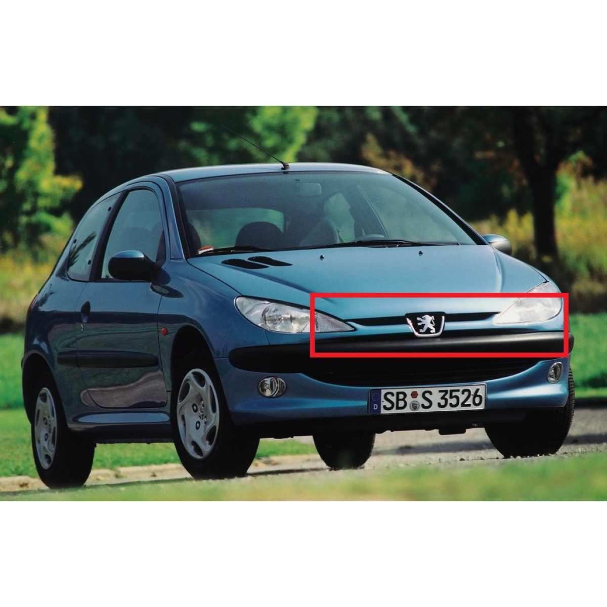 Решітка радіатора Пежо 206 - Peugeot 206 - 1998-2009