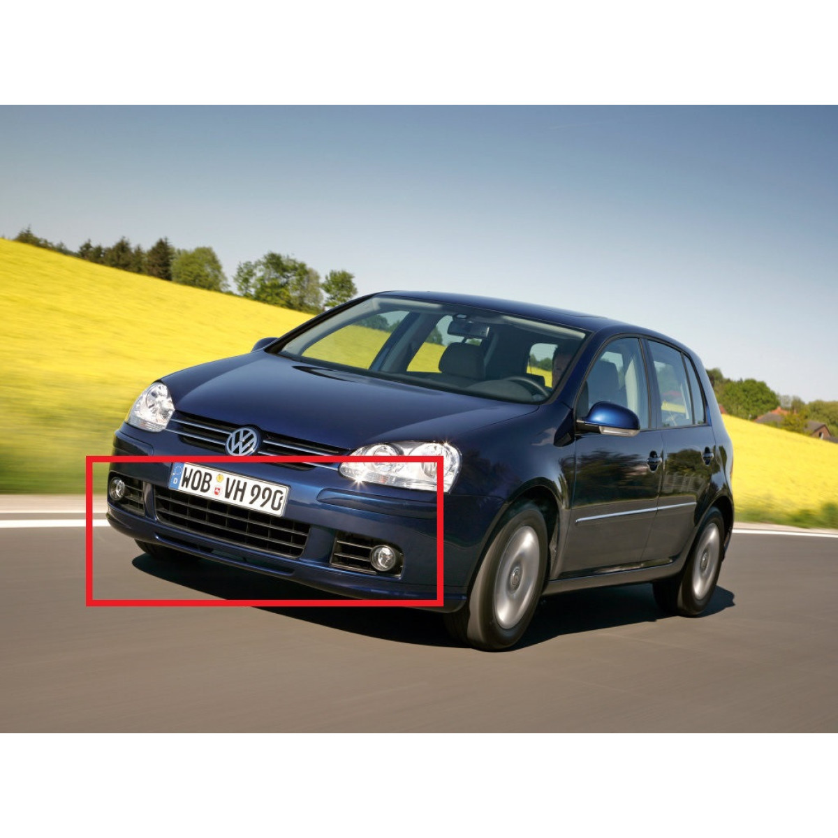 Решітка бампера Volkswagen GOLF 5 Фольксваген Гольф 5 2003-2009 (комплект) / BLIC