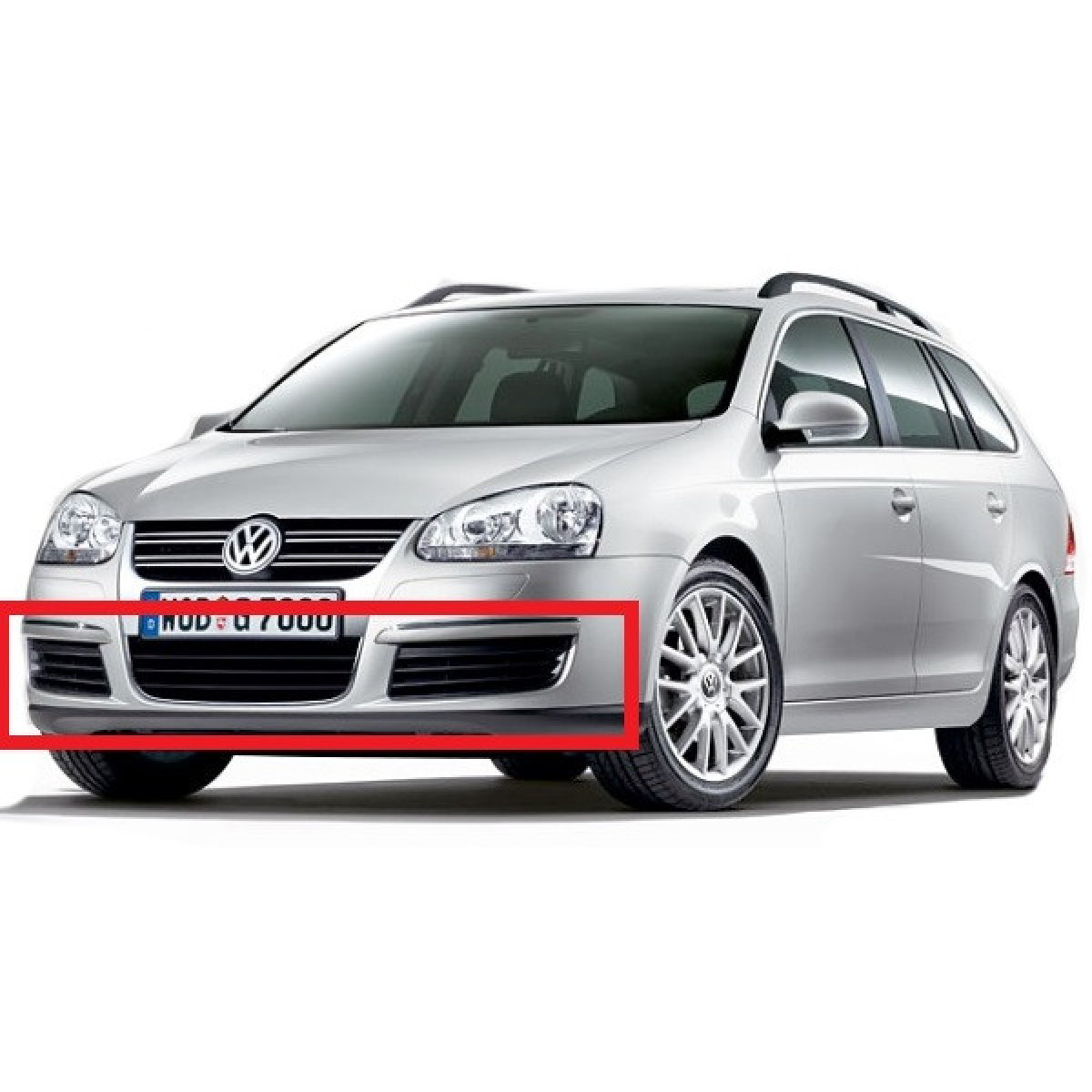 Решітка бампера Фольксваген Гольф 5, Джетта 3 - Volkswagen Golf 5, Jetta 3 - 2005-2010 (комплект)