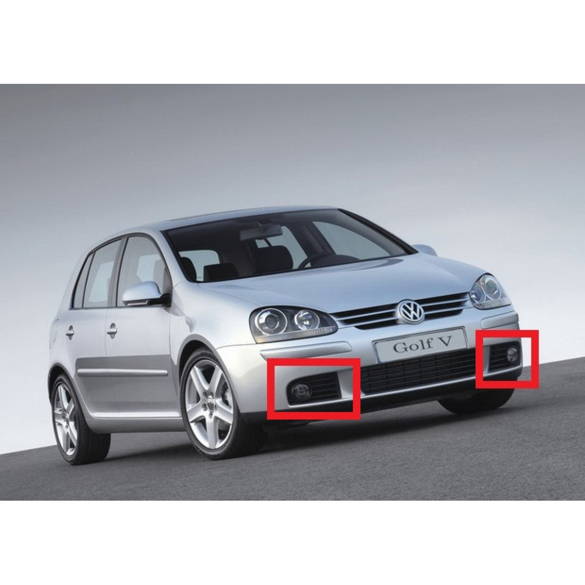 Решітка бампера Фольксваген Гольф 5, Джетта 3 - Volkswagen Golf 5, Jetta 3 2005-2010 (комплект)