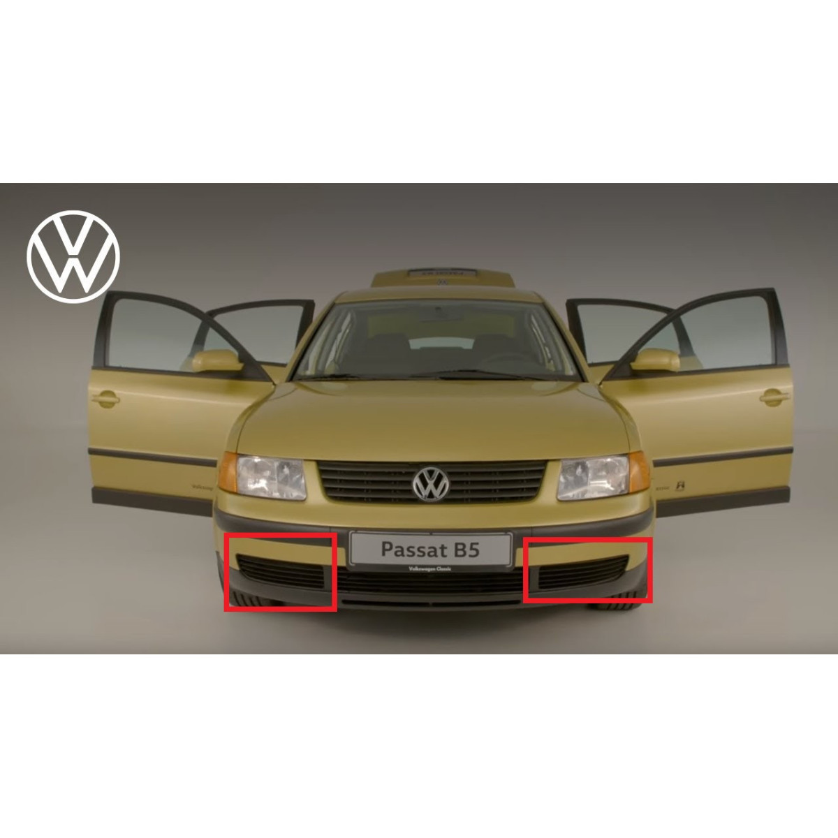 Решітка бампера Фольксваген Пасат Б5 - Volkswagen Passat B5 1996-2000 (комплект)