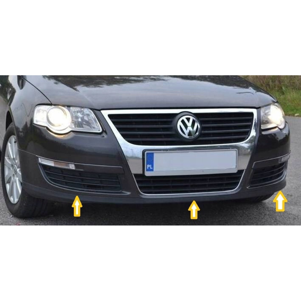 Решітка бампера Фольксваген Пасат Б6 - Volkswagen Passat B6 2005-2010 (комплект)
