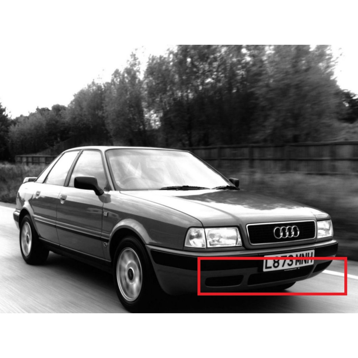 Решітка бампера Ауді 80 Б4 - Audi 80 B4 - 1991-1994 (комплект)