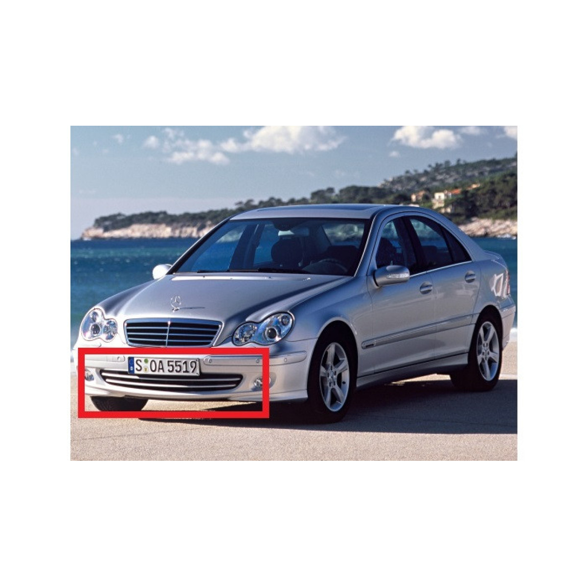 Решітка бампера Мерседес 203 - Mercedes W203, S203 - 2004-2007