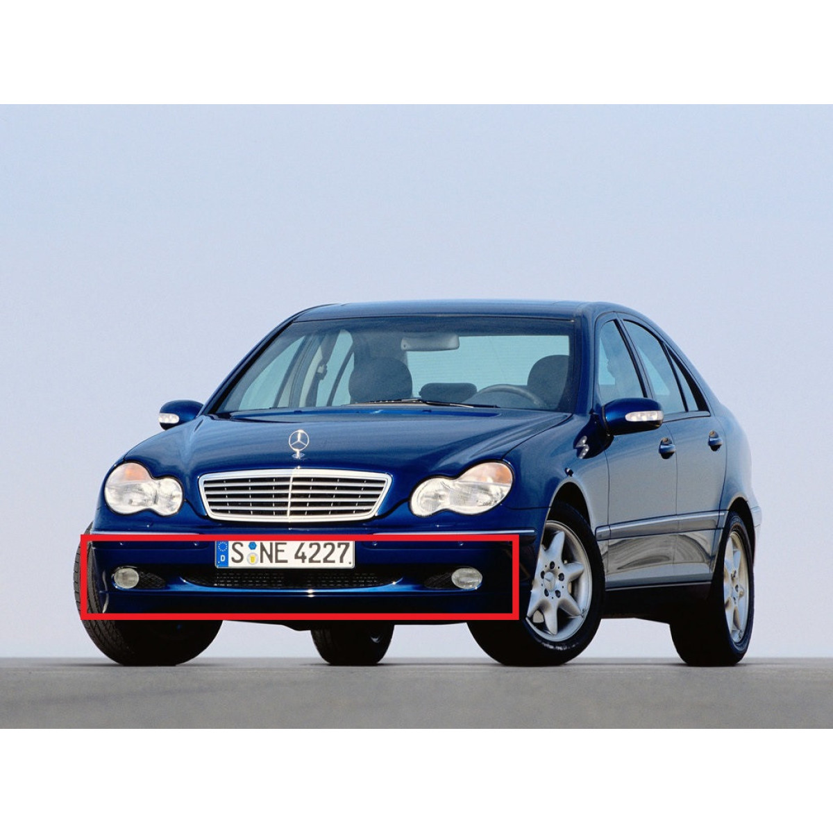 Решітка бампера Мерседес 203 - Mercedes W203, S203 - 2000-2004 (комплект)