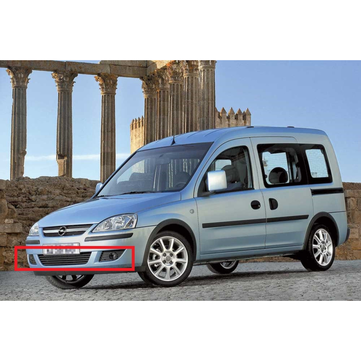 Решітка бампера Опель Комбо, Корса З - Opel Combo, Corsa C - 2003-