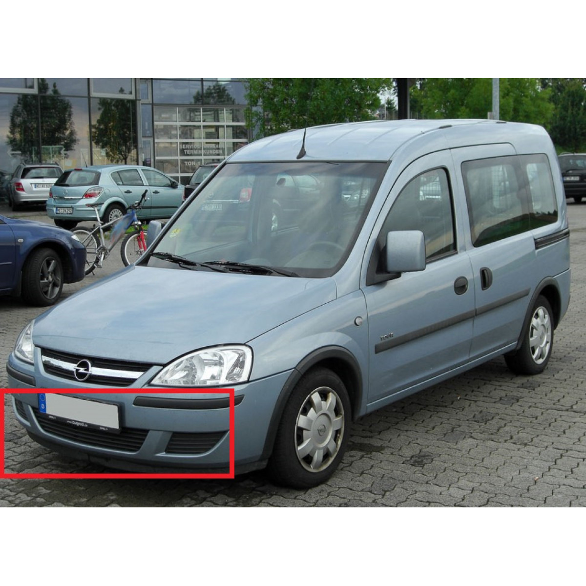 Решітка бампера Опель Комбо, Корса З - Opel Combo, Corsa C - 2003-2010