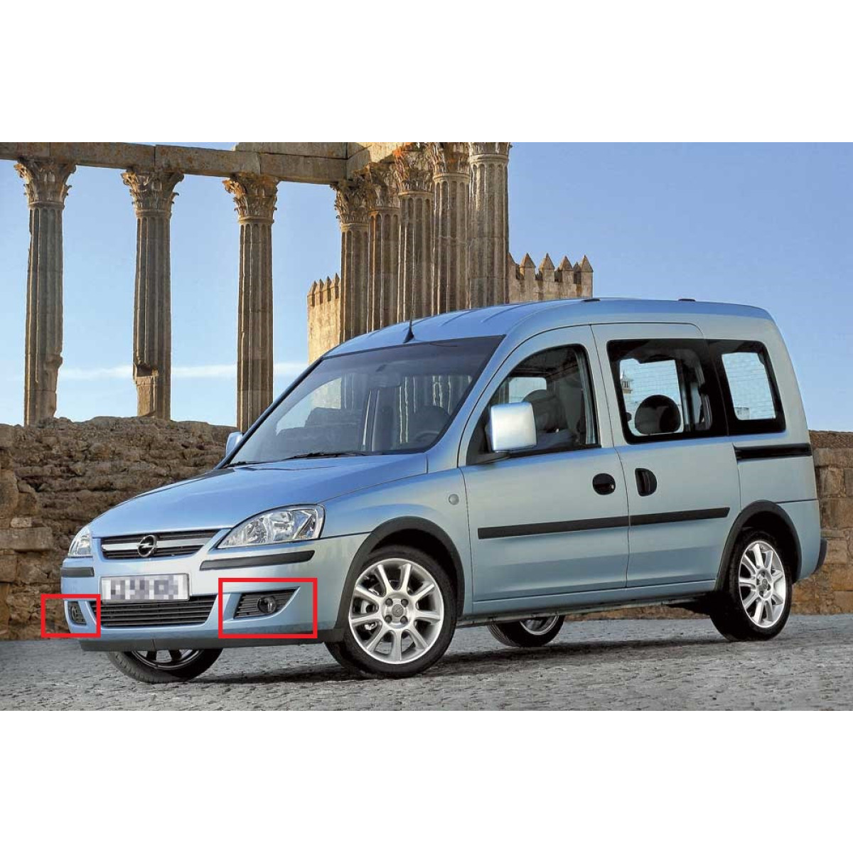 Решітка бампера Опель Комбо, Корса З - Opel Combo, Corsa C - 2003-2006