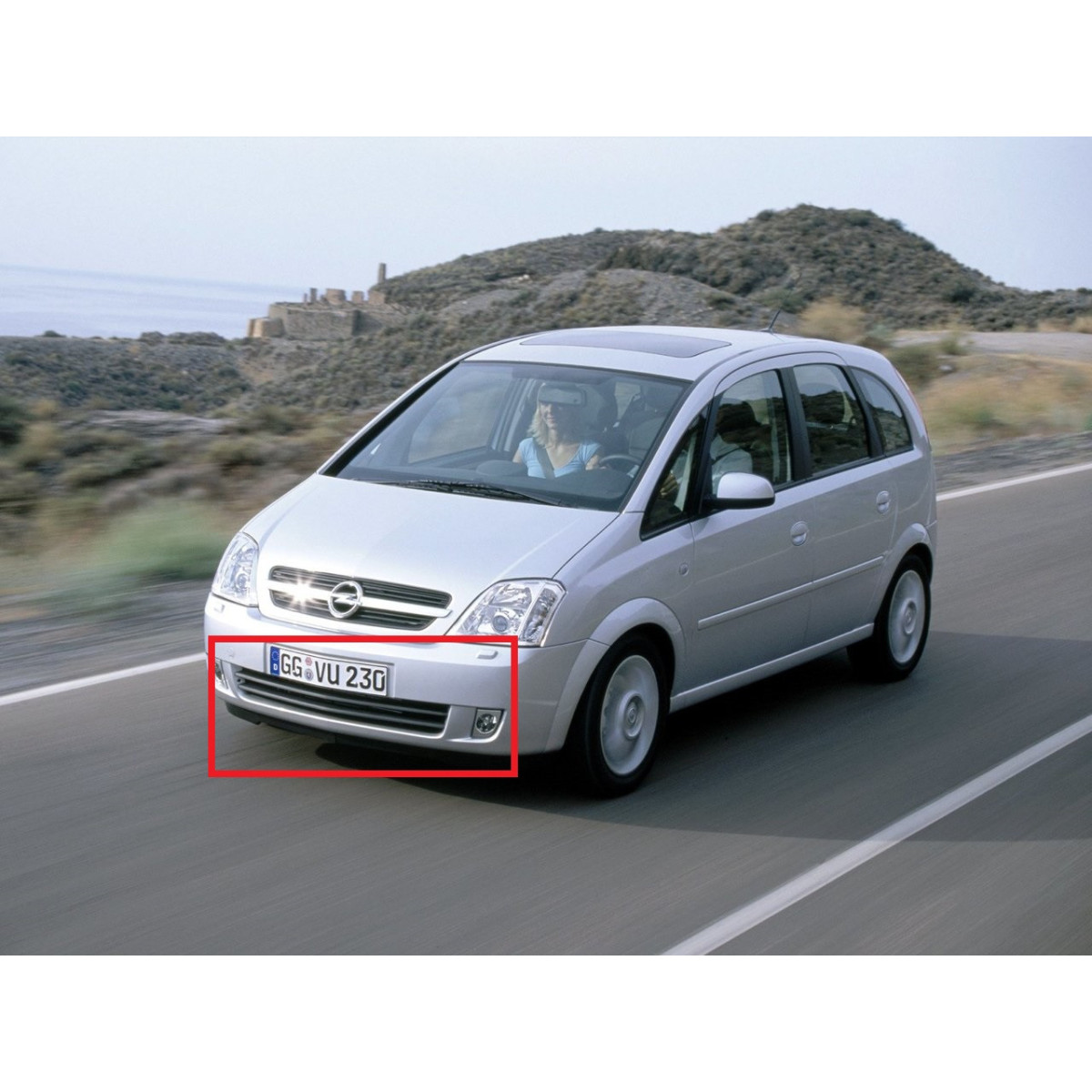 Решітка бампера Опель Меріва А - Opel Meriva A - 2003-2006