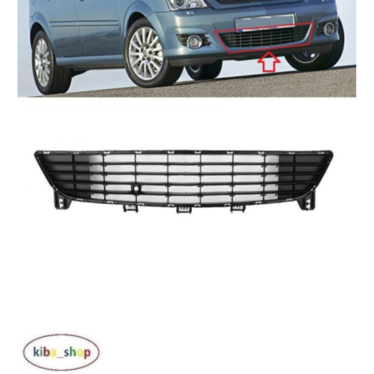 Решітка бампера Опель Меріва А - Opel Meriva A 2006-2010 (комплект)