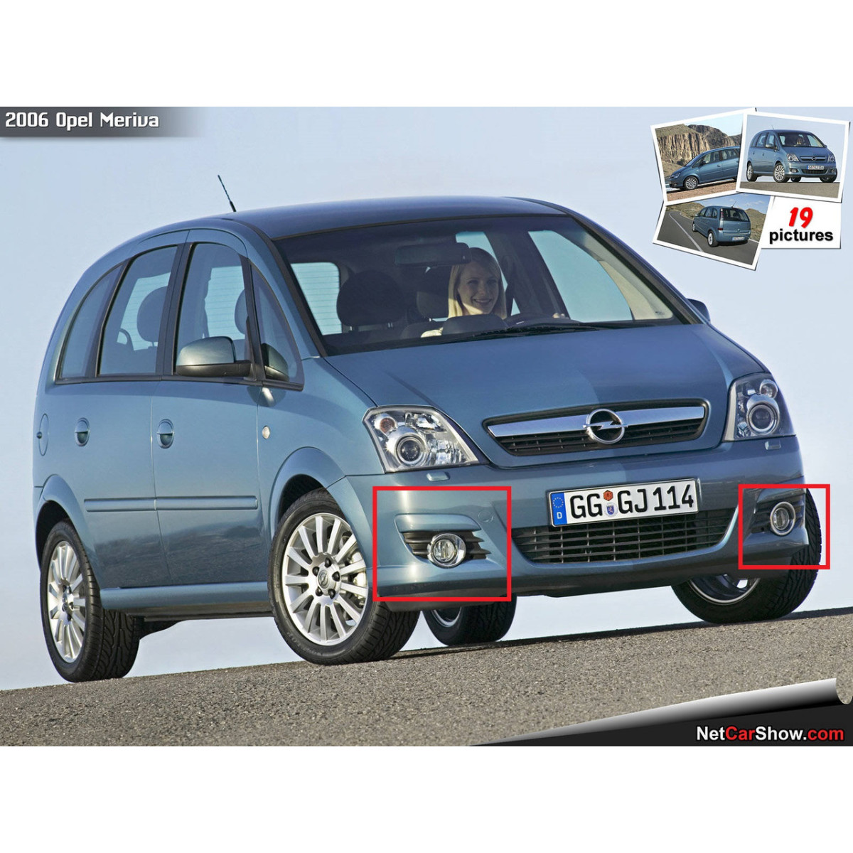 Решітка бампера Опель Меріва А - Opel Meriva A - 2006-2010