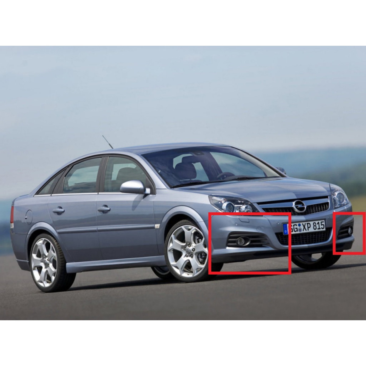 Решітка бампера Опель Вектра С - Opel Vectra C 2005-2008 (комплект)
