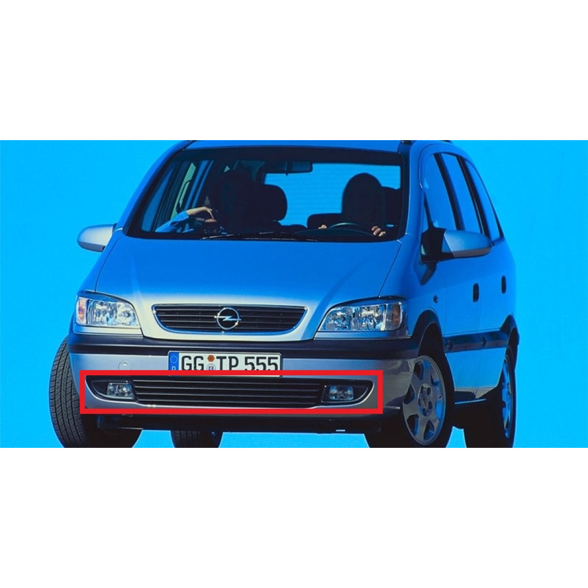 Решітка бампера Опель Зафіра А - Opel Zafira A 1999-2005