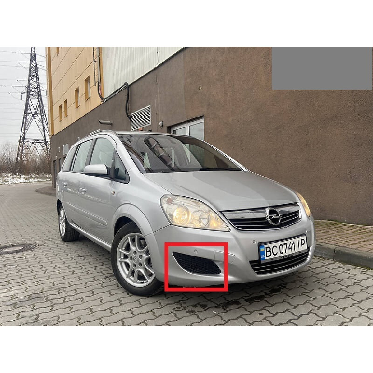 Решітка бампера Опель Зафіра Б - Opel Zafira B 2008- (комплект)
