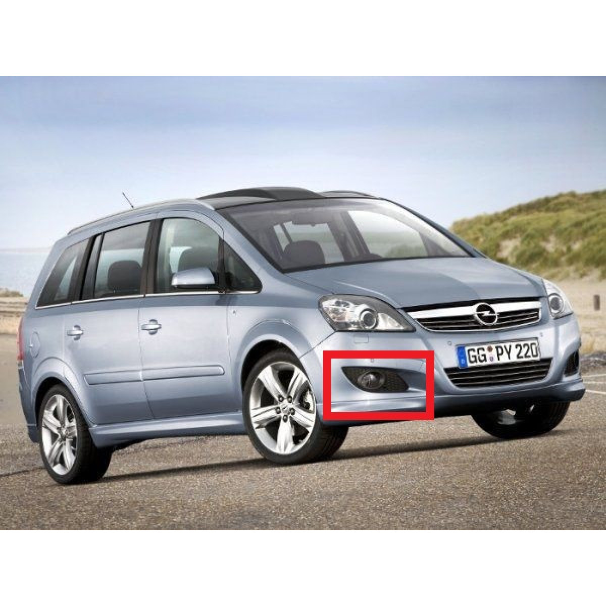 Решітка бампера Опель Зафіра Б - Opel Zafira B 2008- (комплект)