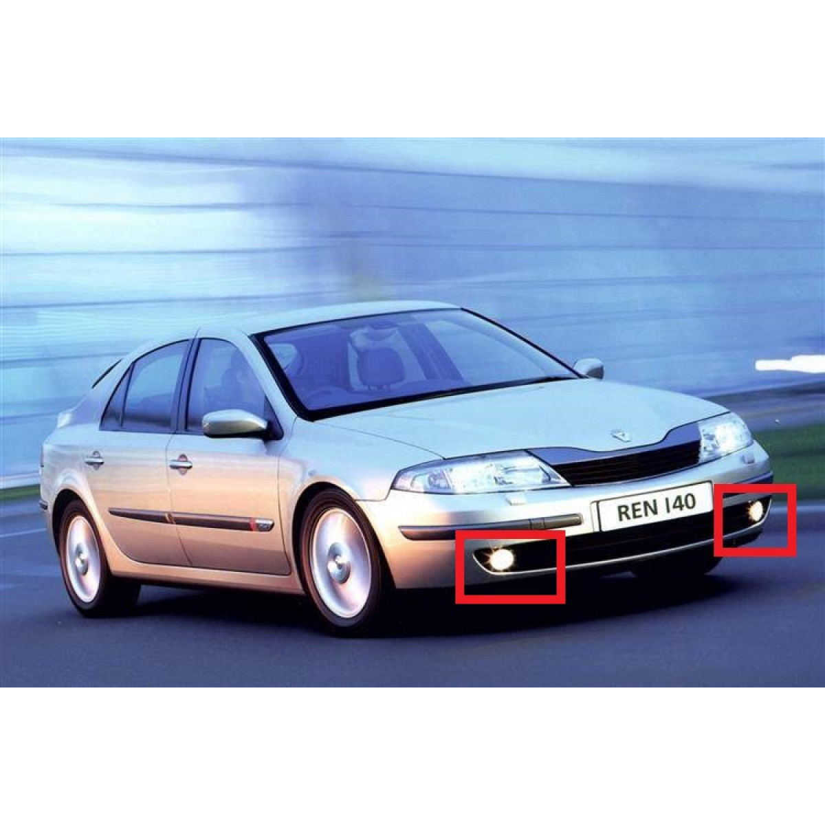 Решітка бампера Рено Лагуна 2 - Renault Laguna 2 - 2001- (комплект)