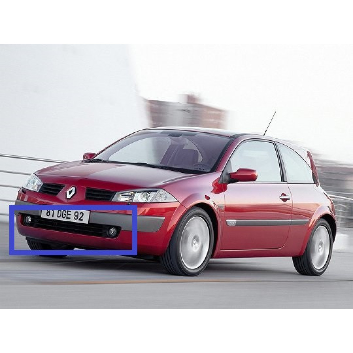 Решітка бампера Рено Меган 2 - Renault Megane 2 - 2002-2005 (комплект)