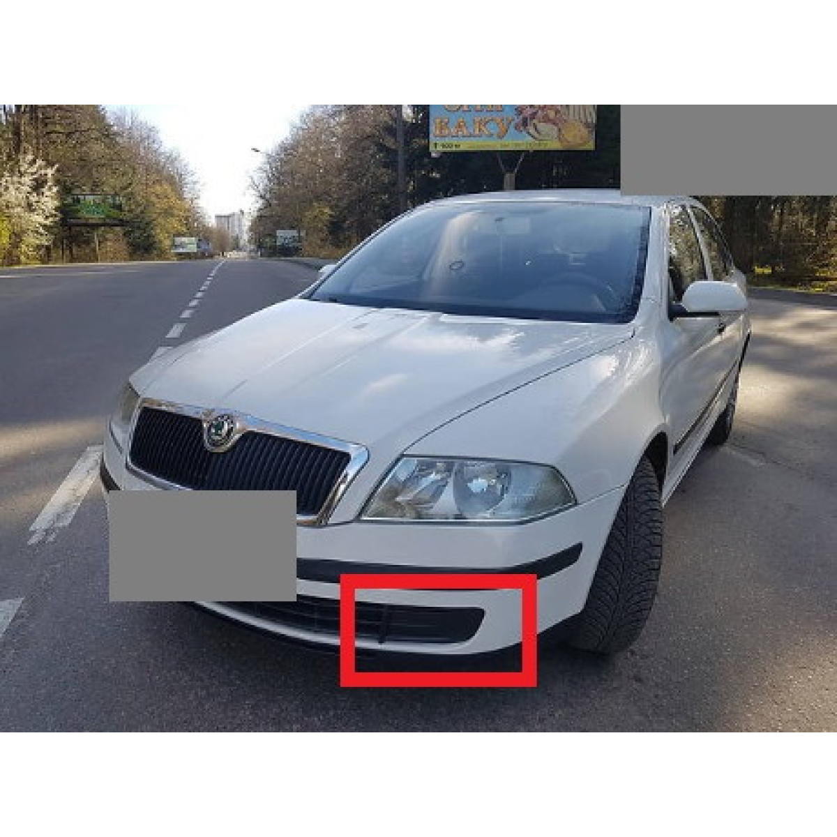 Решітка бампера Шкода Октавія А5 - Skoda Octavia A5 2004-2008 (комплект)