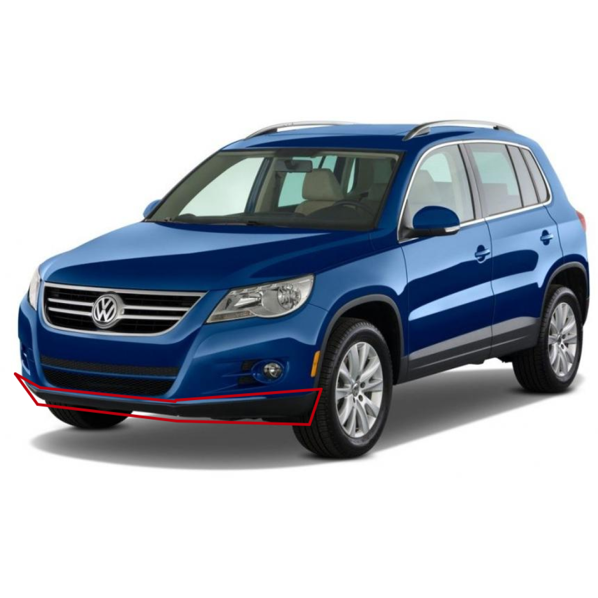 Спойлер-губа переднього бампера VW Tiguan 2007-2011 / BLIC