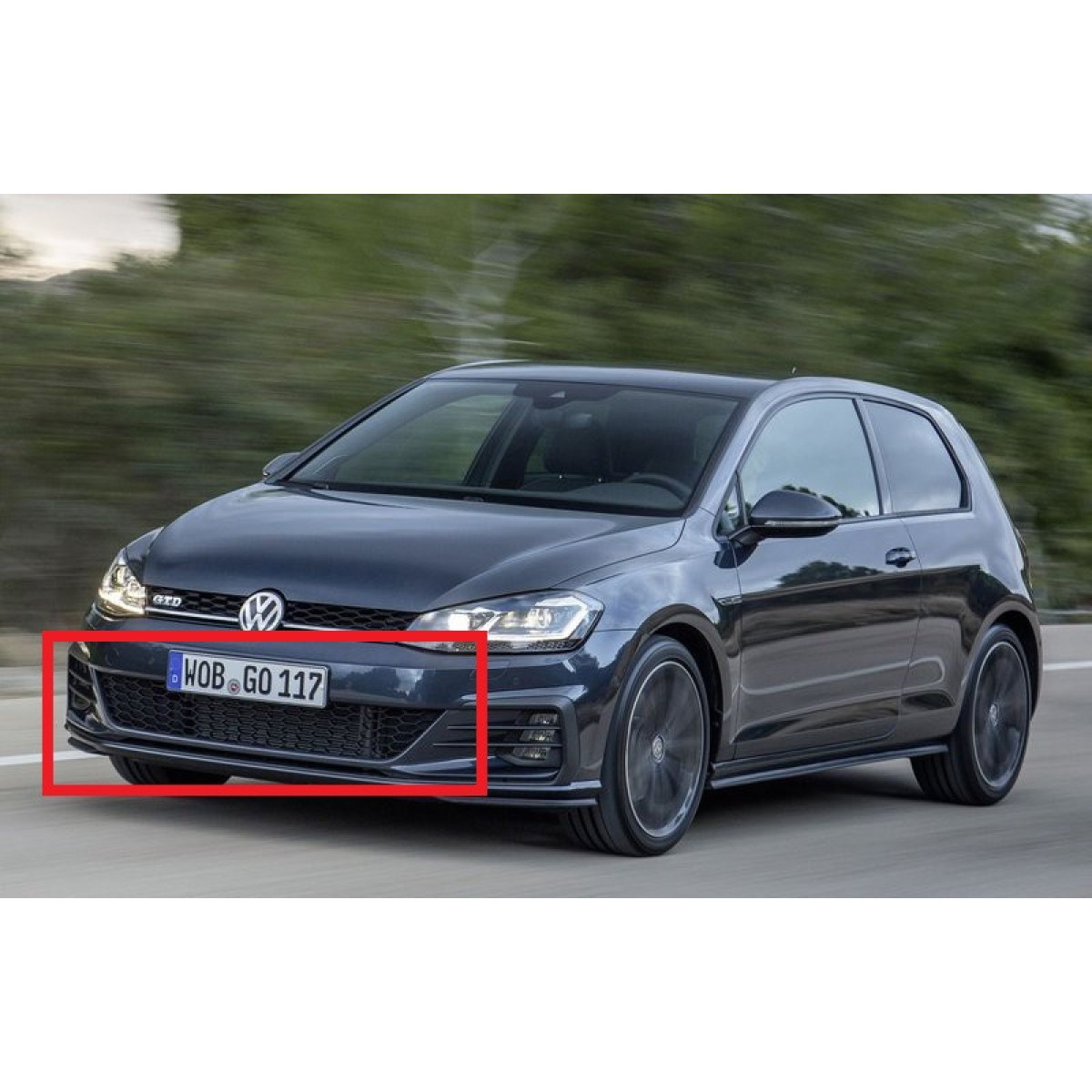 Решітка бампера Фольксваген Гольф 7 - Volkswagen Golf 7 - 2017-