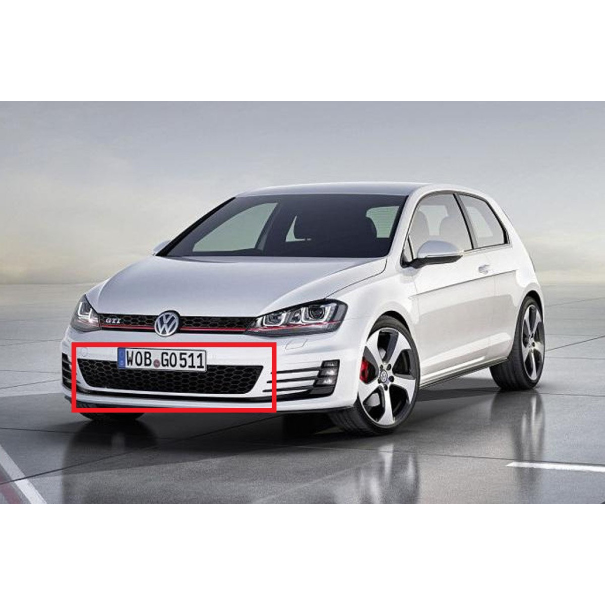 Решітка бампера центральна Фольксваген Гольф 7 - Volkswagen Golf 7 - 2012-