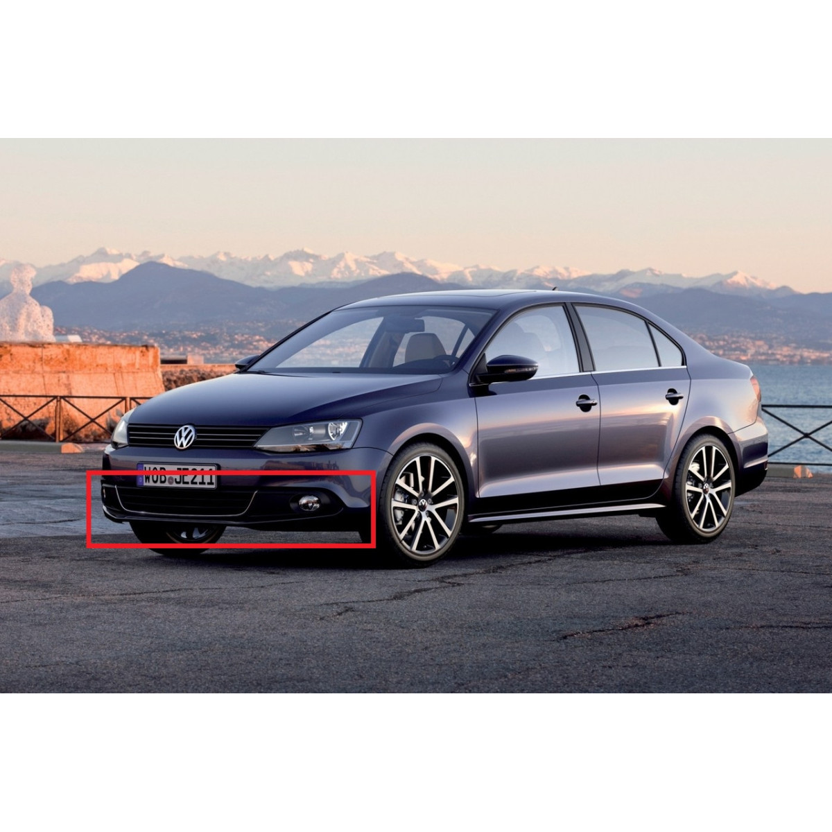 Решітка бампера Фольксваген Джетта 4 - Volkswagen Jetta 4 - 2010- (комплект)