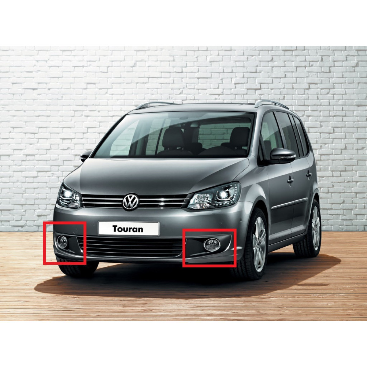 Решітка бампера Фольксваген Туран - Volkswagen Touran 2010- (комплект)