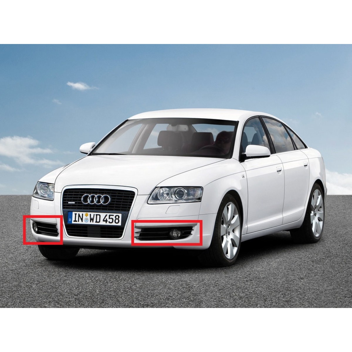 Решітка бампера Ауді А6 С6 - Audi A6 C6 - 2004-2008 (комплект)