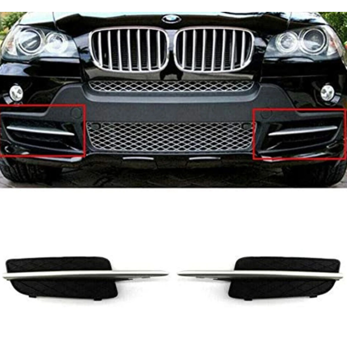 Решітка бампера БМВ Х5 Е70 - BMW X5 E70 2007-2010 (комплект)
