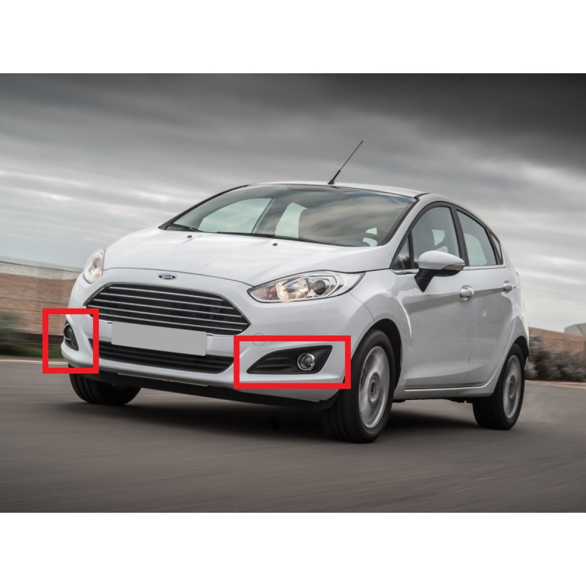 Решітка бампера Форд Фієста 6 - Ford Fiesta 6 - 2013- (комплект)