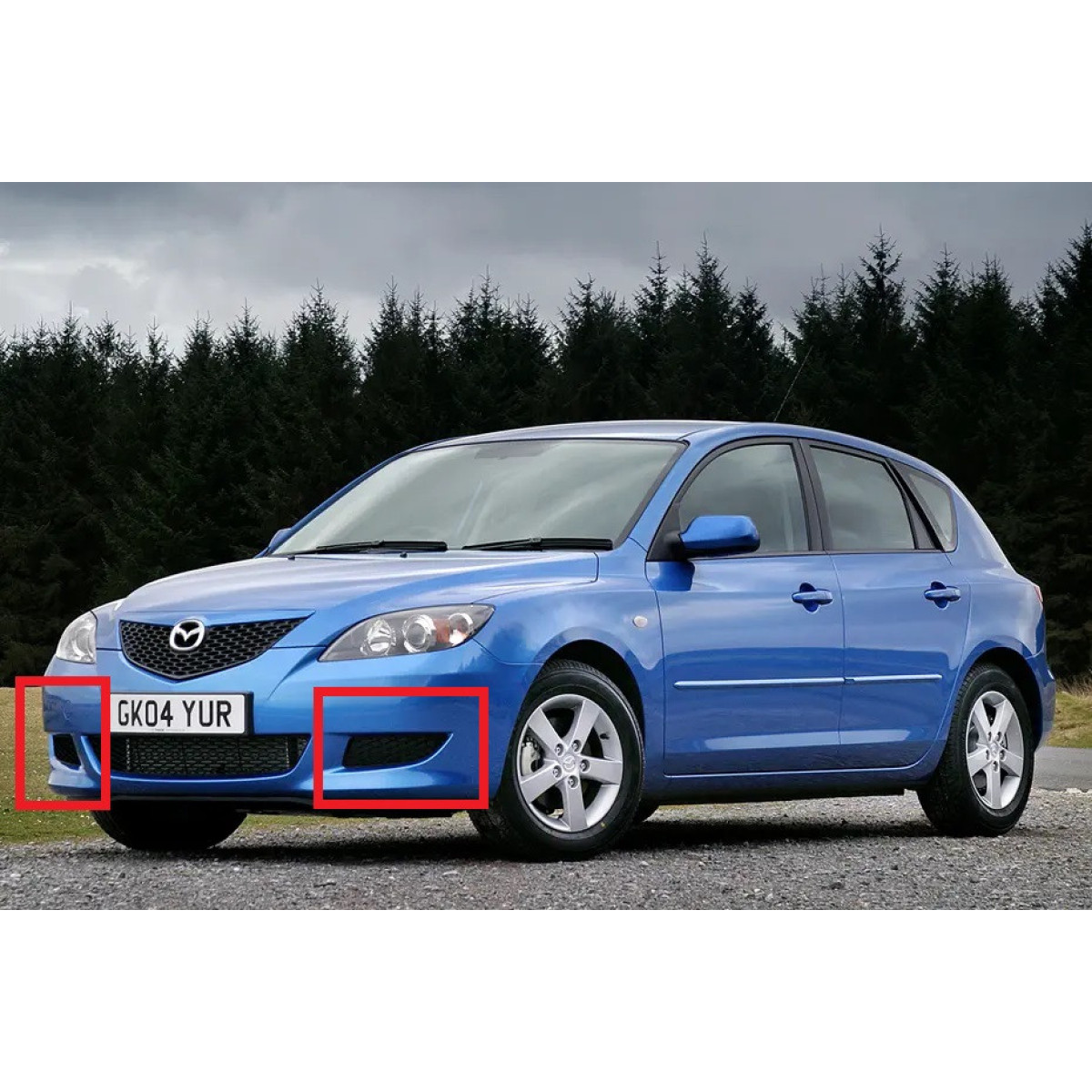 Решітка бампера Мазда 3 - Mazda 3 2008-2011 (комплект)