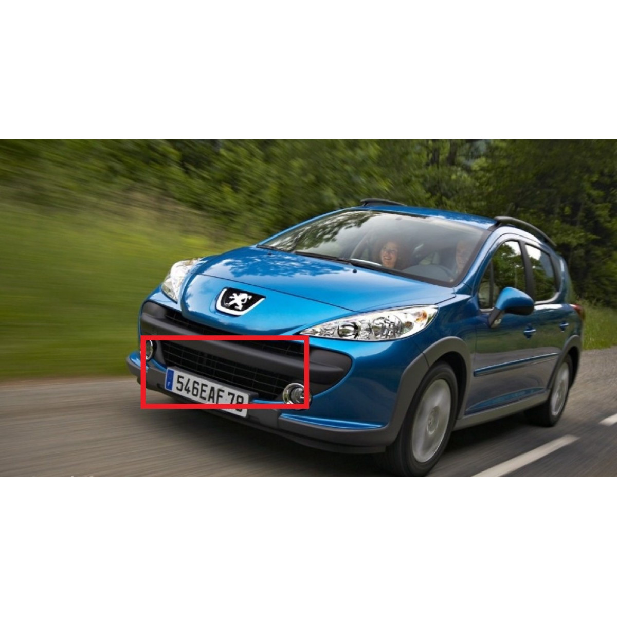 Решітка бампера Пежо 207 - Peugeot 207 2009-2012