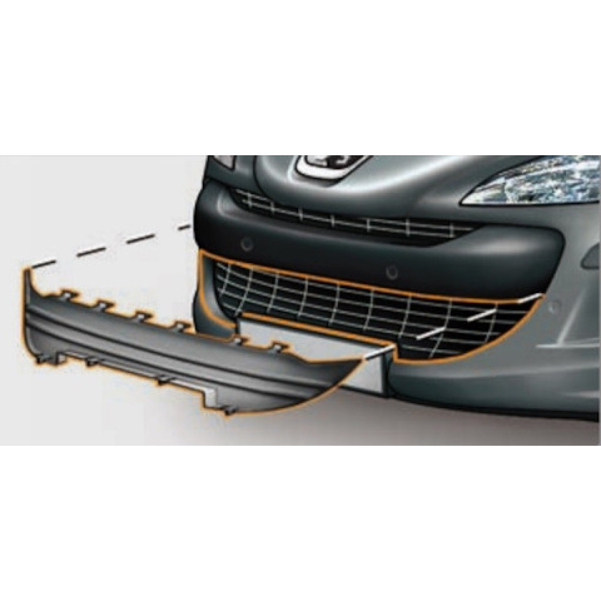 Решітка бампера Пежо 308 Peugeot 308 - 2007-2011