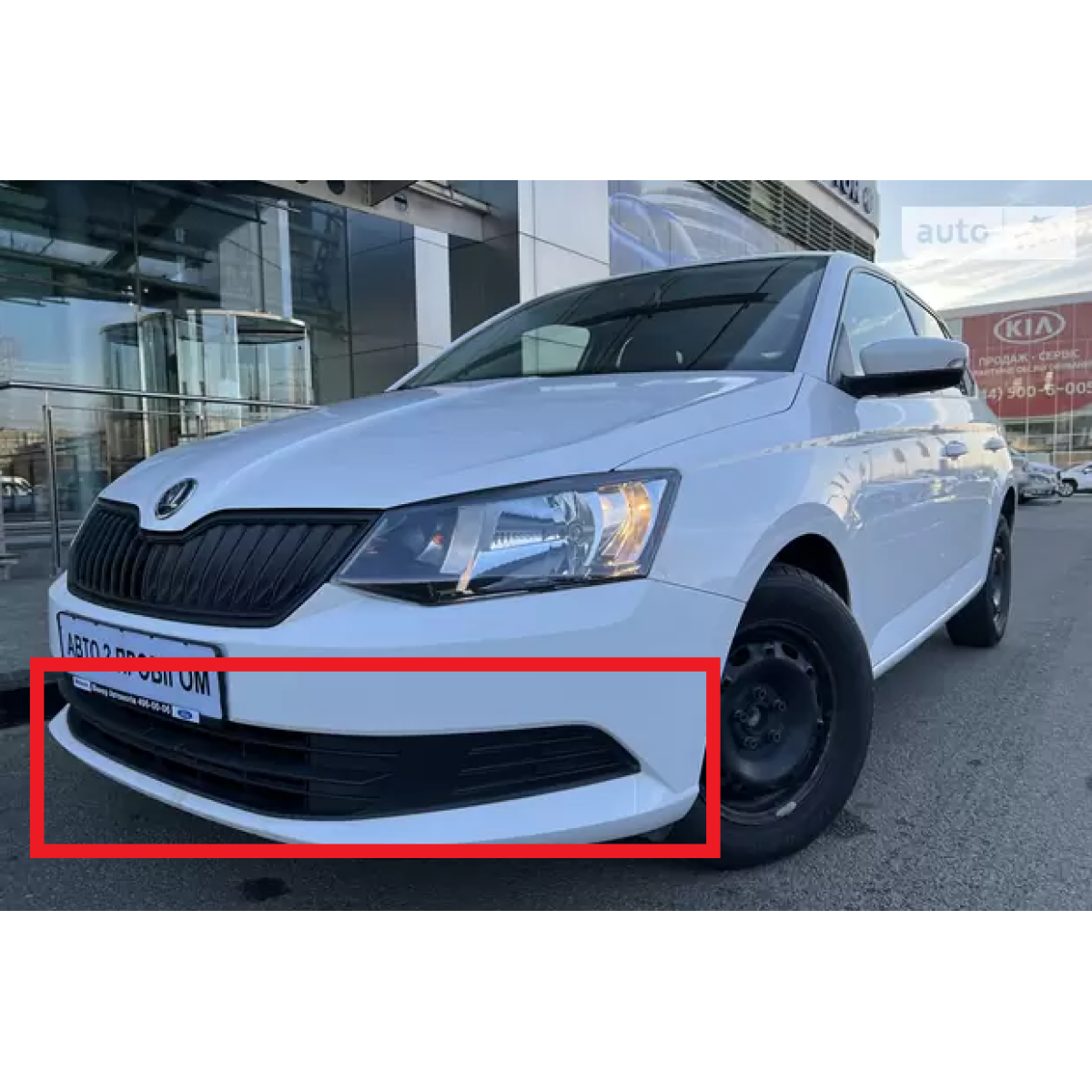Решітка бампера Шкода Фабія 3 - Skoda Fabia 3 - 2014-