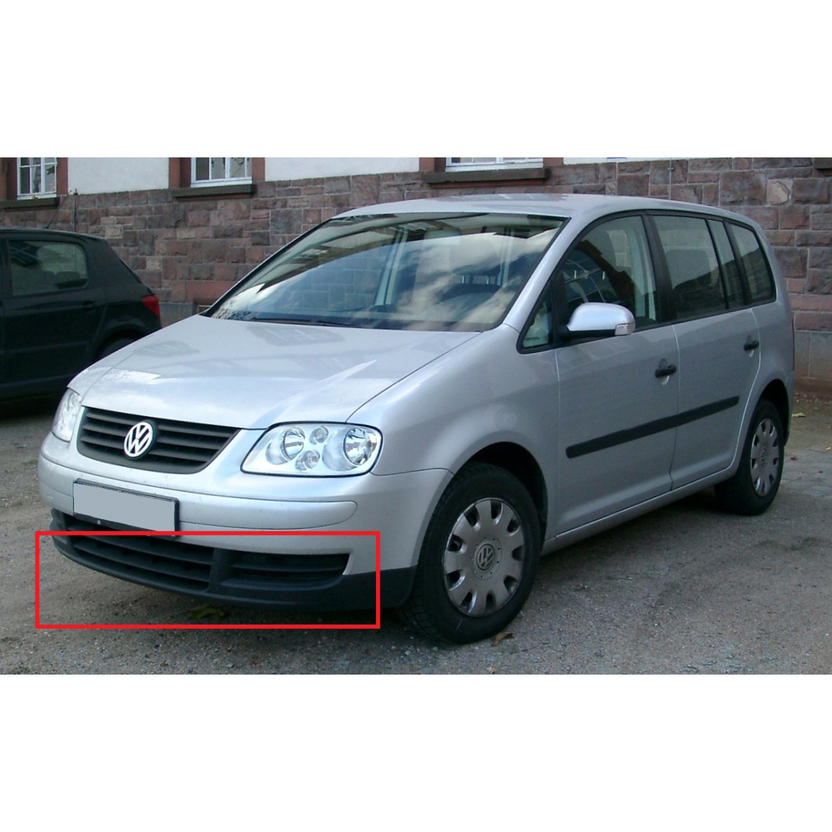 Спойлер-губа переднього бампера Фольксваген Туран - Volkswagen Touran 2007-2010