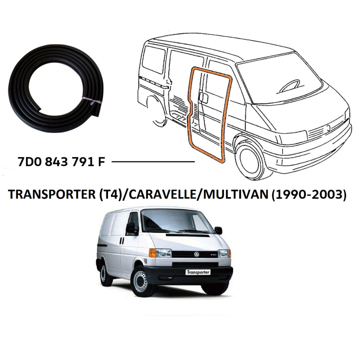 Ущільнювач зсувних бокових дверей Фіат Скудо - Fiat Scudo 2007-2016
