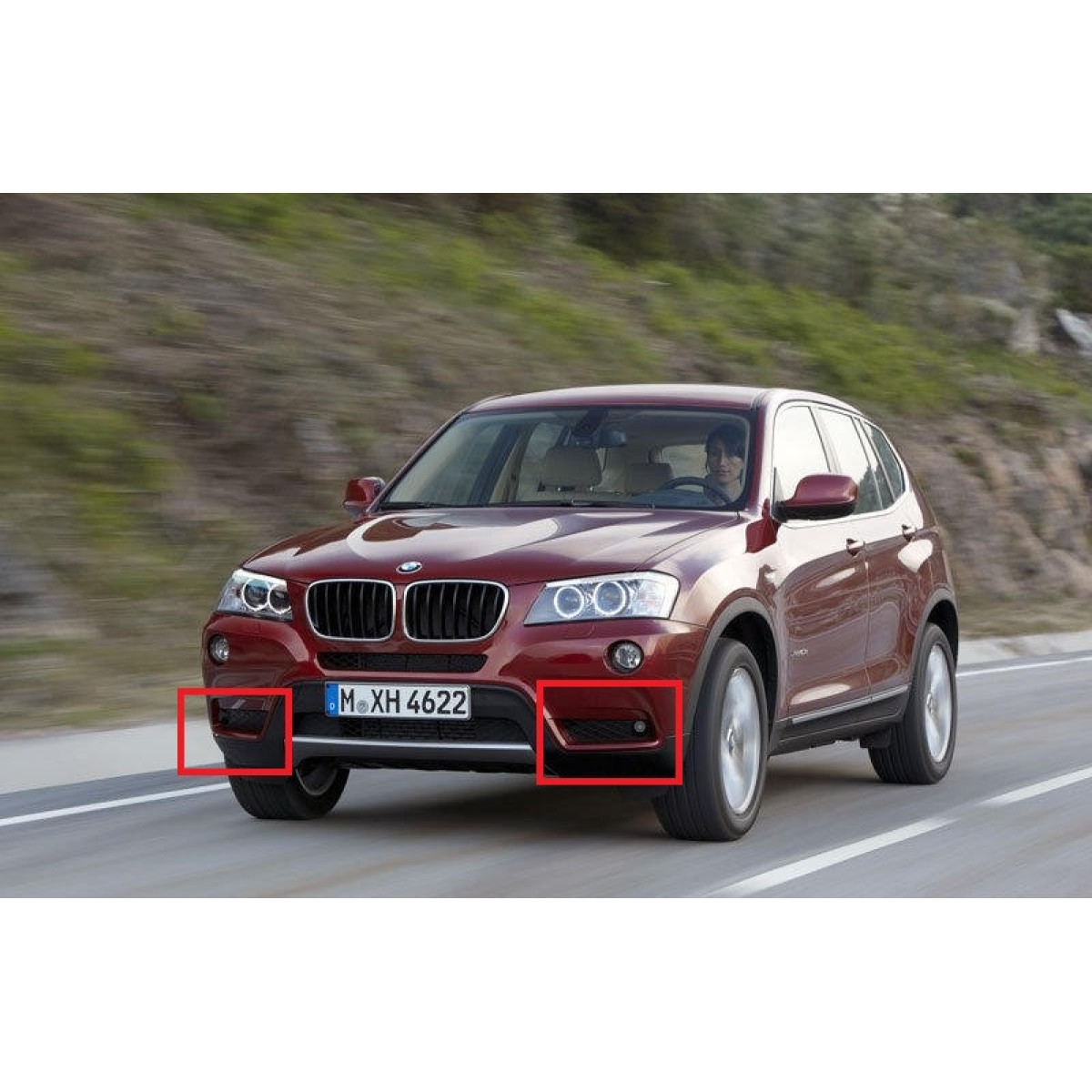 Решітка бампера (комплект ліва-права, верх/низ) БМВ Х3 Ф25 - BMW X3 (F25) 2010-2014