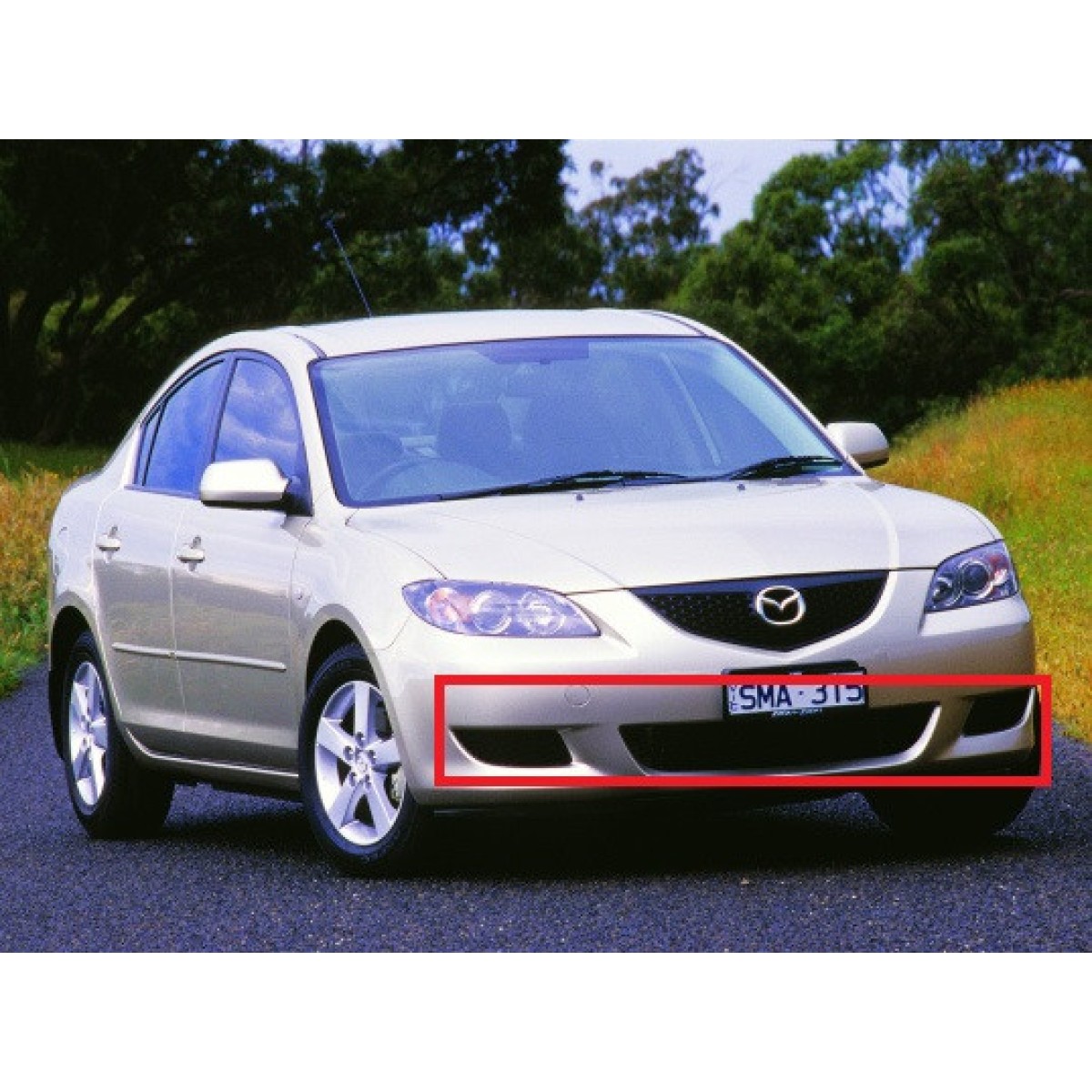 Решітка бампера (комплект) Мазда 3 - Mazda 3 (BK) 2003-2009
