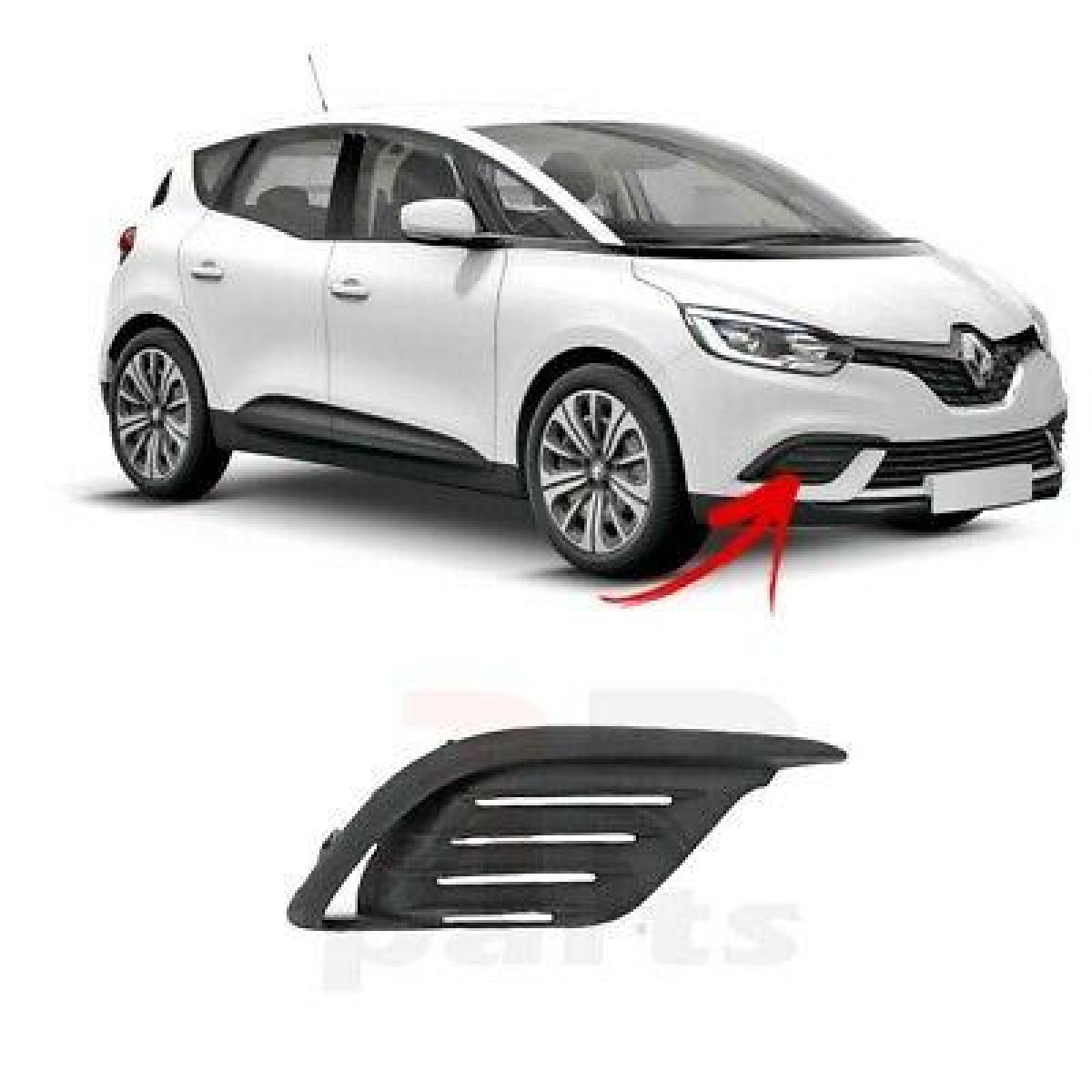 Решітка бампера (комплект) Рено Сценік, Гранд Сценік - Renault Scenic, Grand Scenic - 2016-