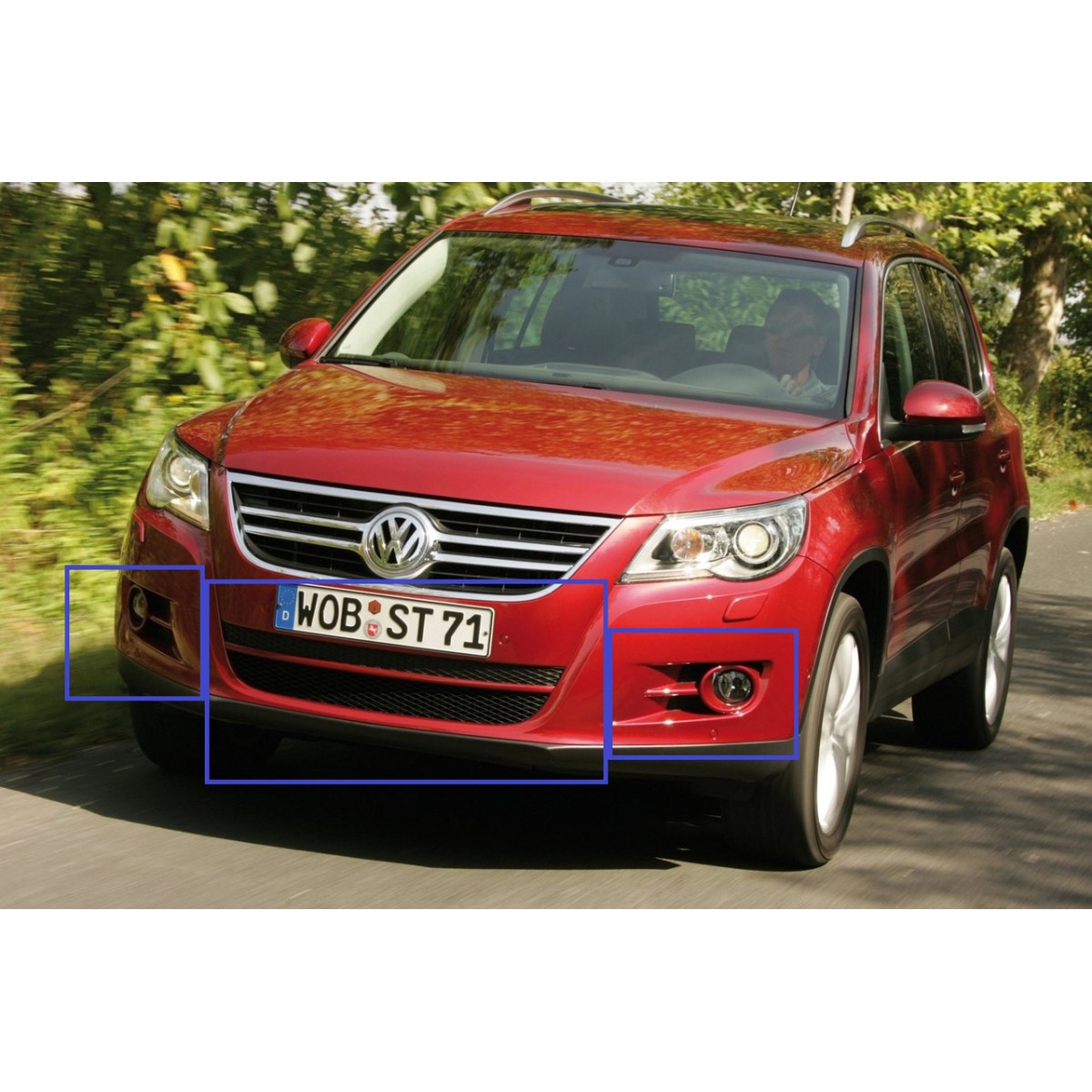 Решітка бампера (комплект) Фольксваген Тігуан - Volkswagen Tiguan 2007-2011