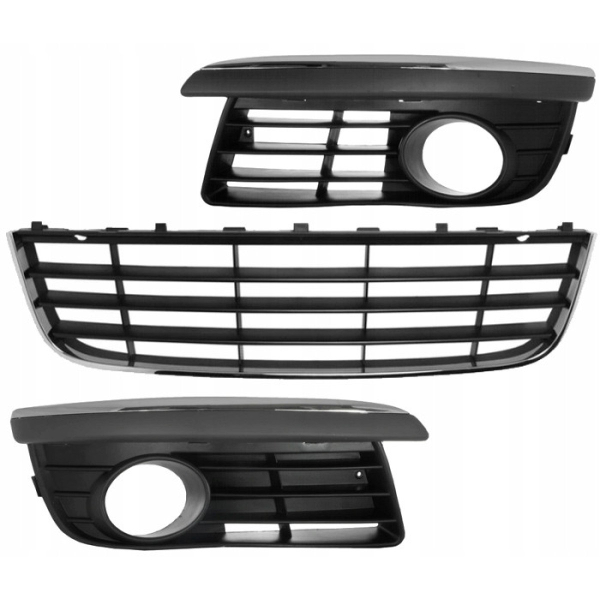 Решітка бампера Фольксваген Гольф 5, Джетта 3 - Volkswagen Golf 5, Jetta 3 - 2005-2010 (комплект)