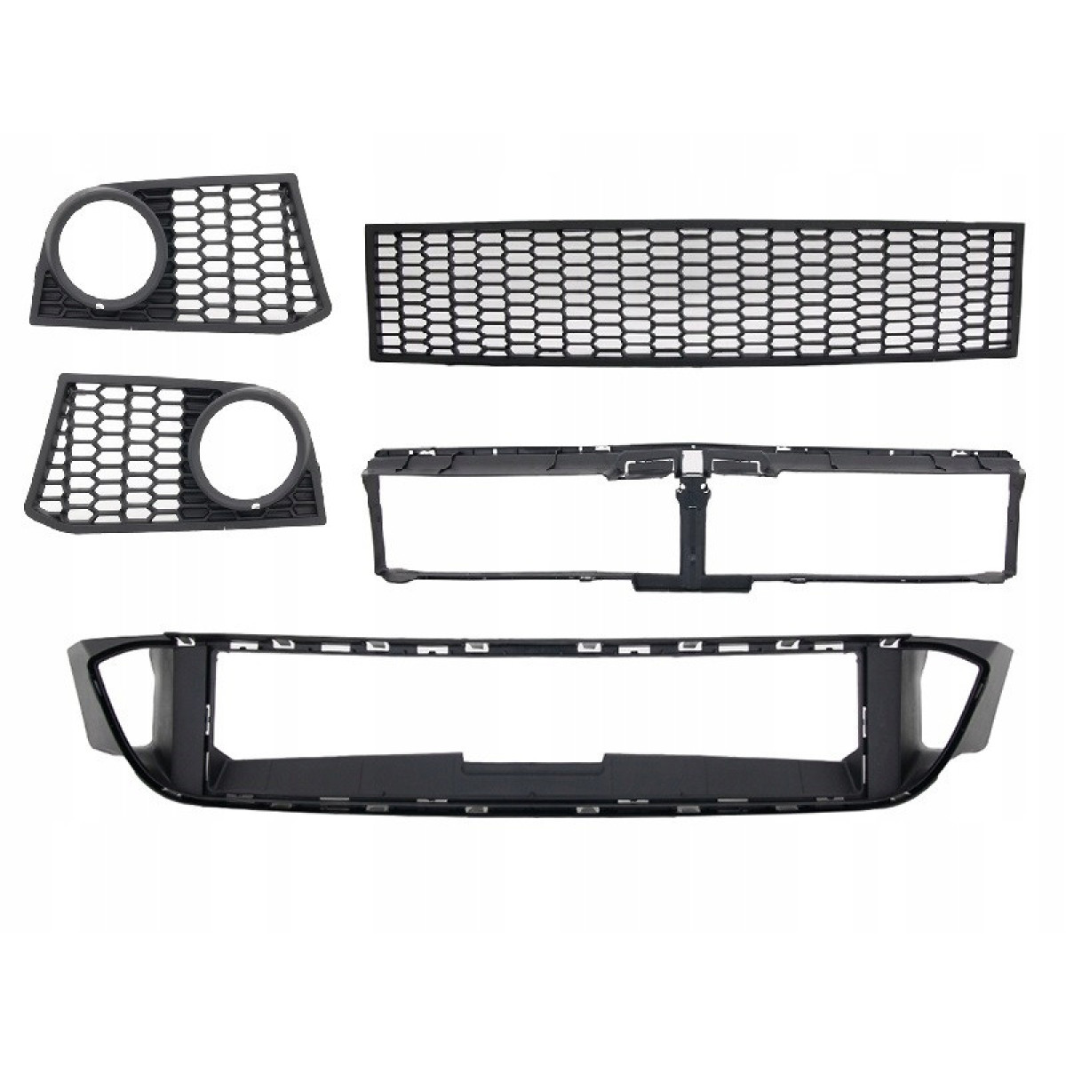 Решітка бампера БМВ 5 Ф10, Ф11 - BMW 5 F10, F11 2009-2013 (M-пакет, комплект)