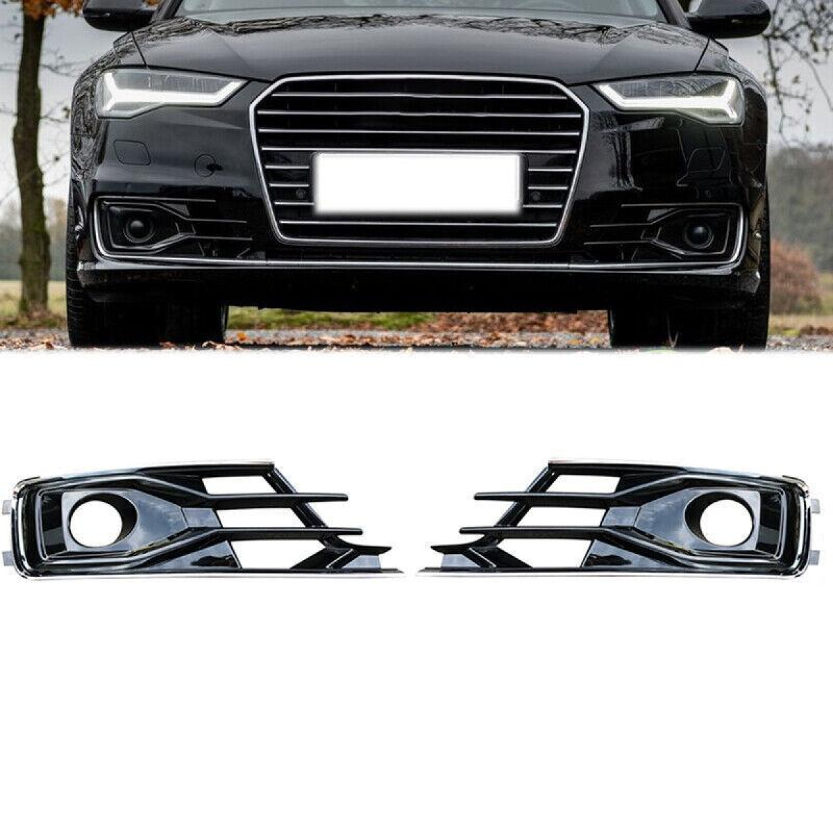 Решітка бампера (комплект) Ауді А6 С7 - Audi A6 C7 - 2014-2018 (рестайлінг)