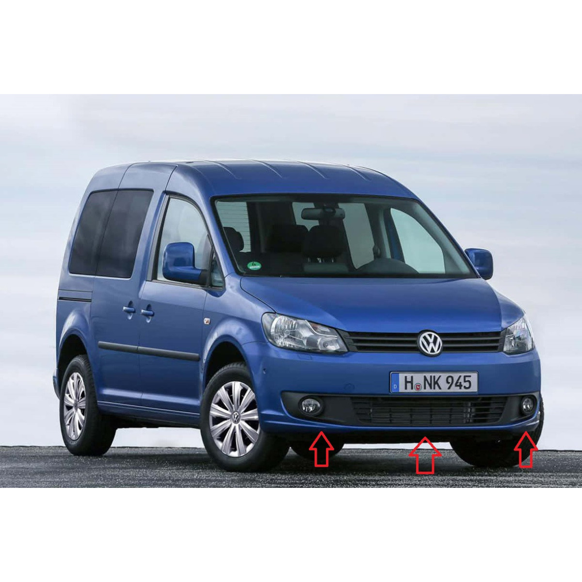 Решітка бампера (комплект) Volkswagen Caddy - Фольксваген Кадді 2010-2015