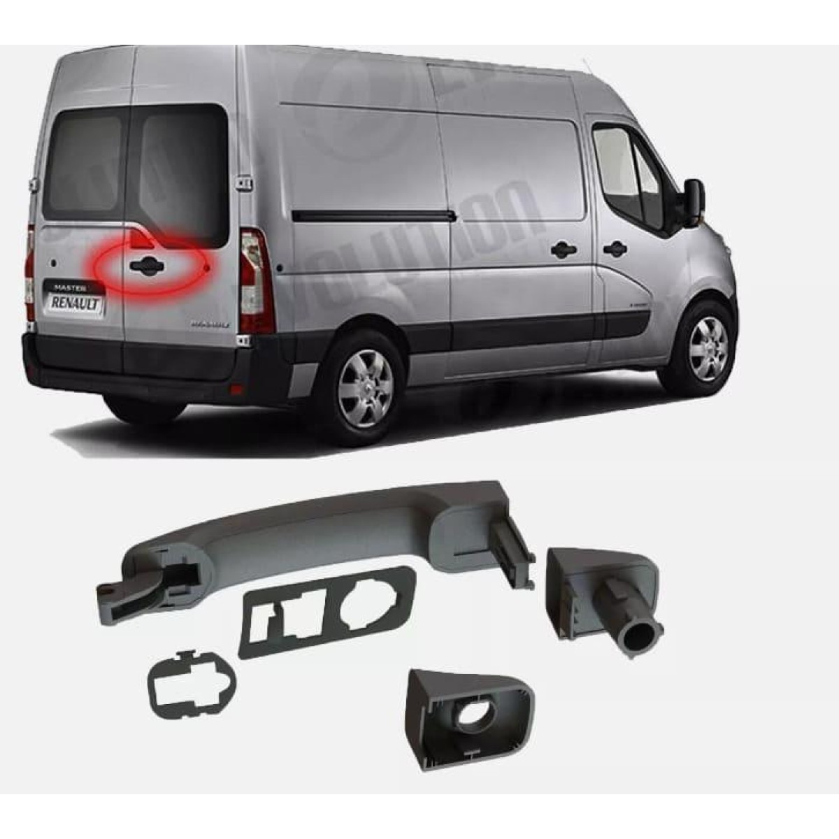 Ручка дверей зовнішня передня-задня, права-ліва Renault Master 3 2010-