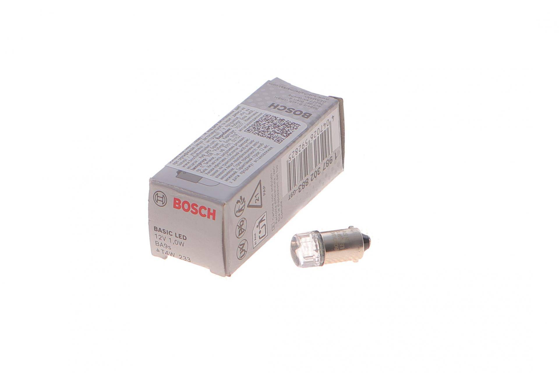 Автолампа T4W 12V 1W BA9s Eco LED WS